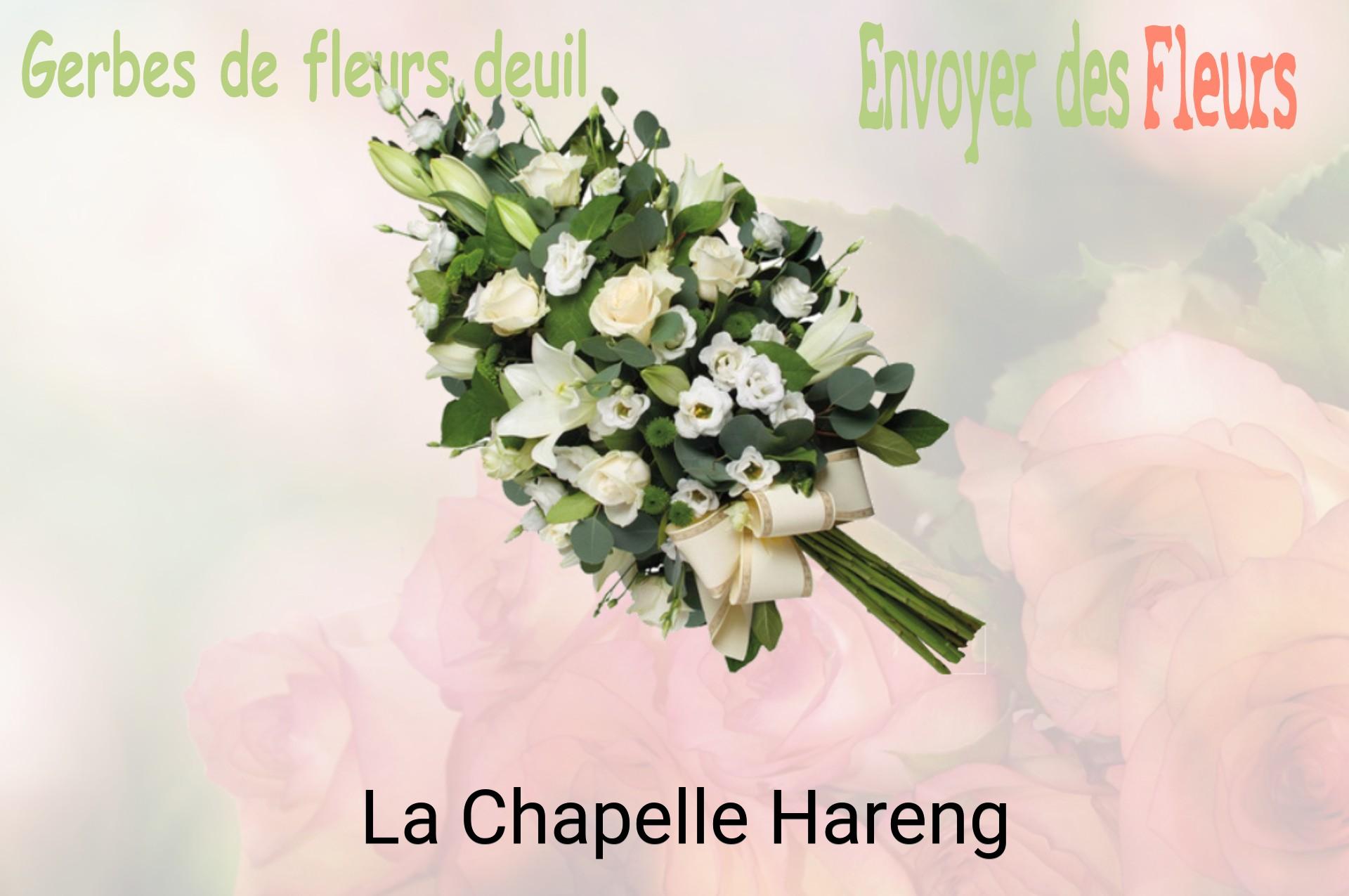 Gerbe de fleurs de deuil livrée à La Chapelle-Hareng